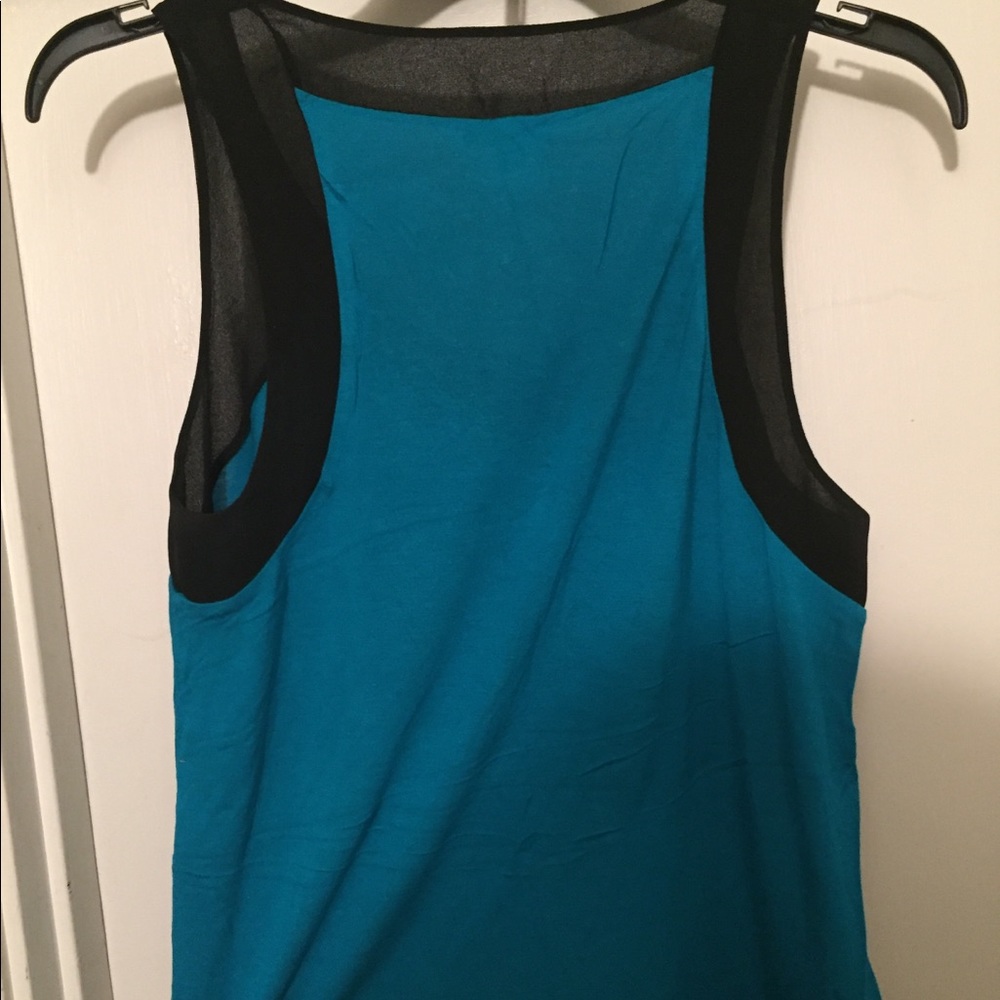 Express turquoise + black tank top - Size S (EUC)